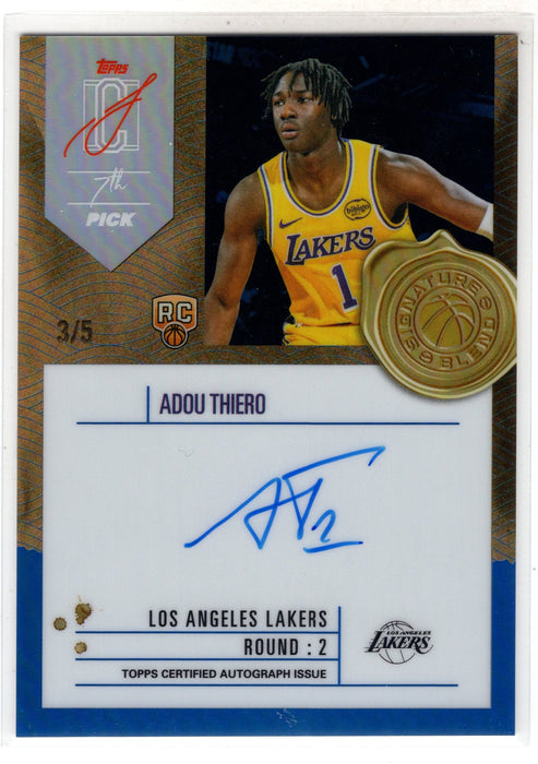 2026 Topps Signature Class Adou Thiero #SB-AT Signature Blend RC Rookie Auto /5