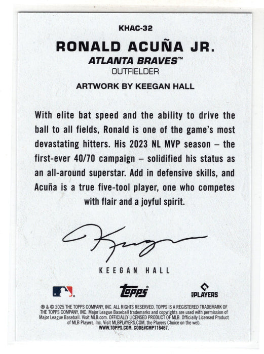 2025 Topps Update Ronald Acuna Jr. #KHAC-32 Keegan Hall Art Card