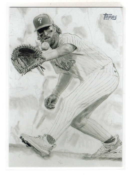2025 Topps Update Bryce Harper #KHAC-10 Keegan Hall Art Card