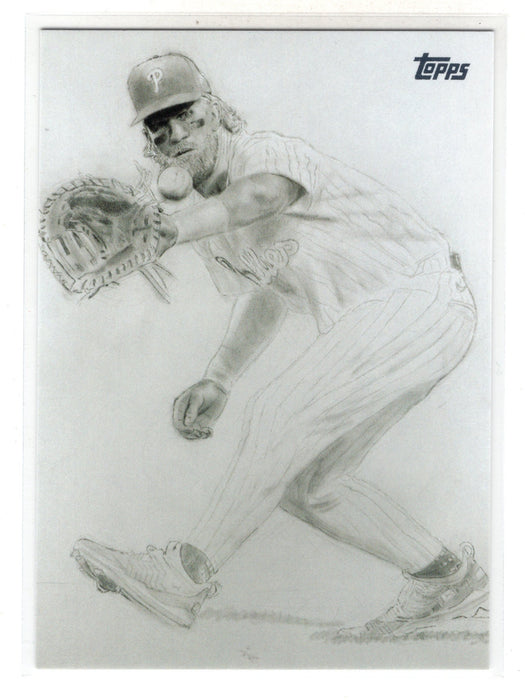 2025 Topps Update Bryce Harper #KHAC-9 Keegan Hall Art Card