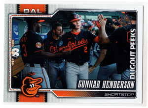 2026 Topps Series 1 Celebration Gunnar Henderson #46 Dugout Peeks