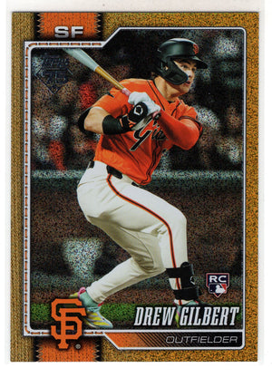 2026 Topps Series 1 Drew Gilbert #155 Gold Sandglitter RC Rookie /50