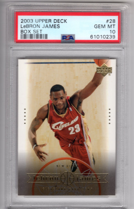 2003 Upper Deck LeBron James #28 Box Set RC Rookie PSA 10