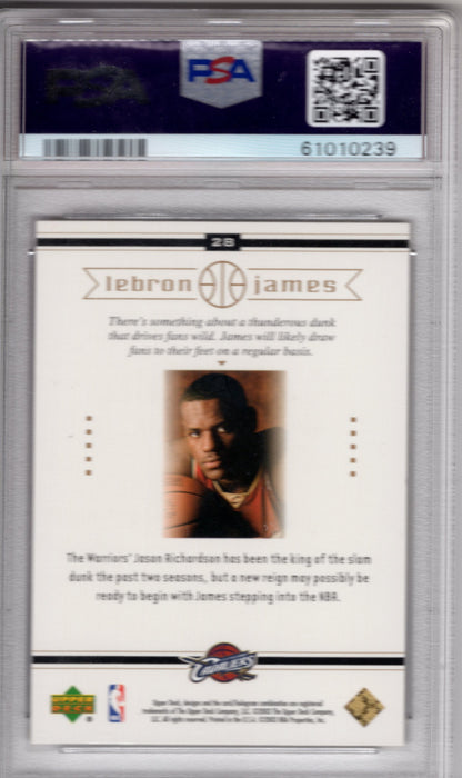 2003 Upper Deck LeBron James #28 Box Set RC Rookie PSA 10