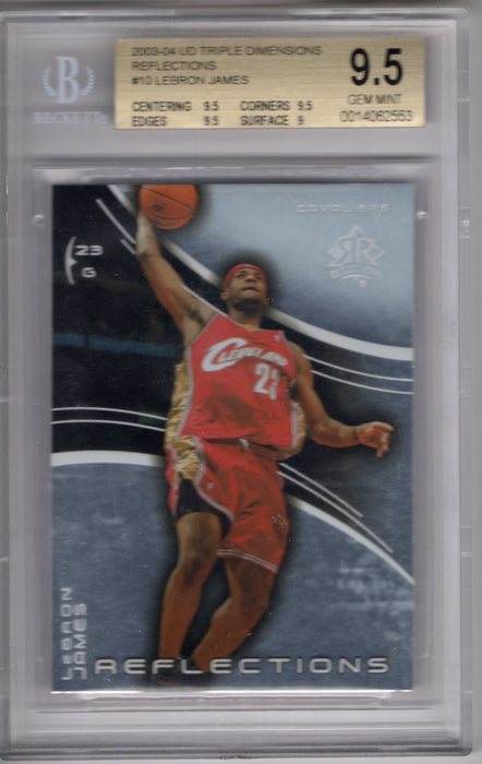 2003-04 Upper Deck LeBron James #10 Triple Dimensions Reflections RC BGS 9.5