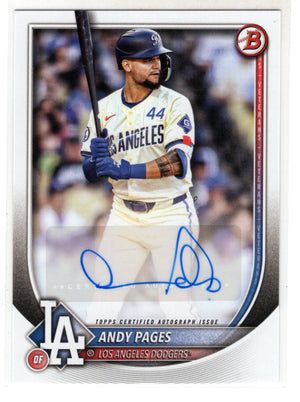 2025 Bowman Andy Pages #PRV-AP Paper Rookies and Veterans Retail Auto