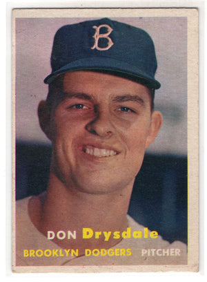 1957 Topps Don Drysdale #18 RC Rookie