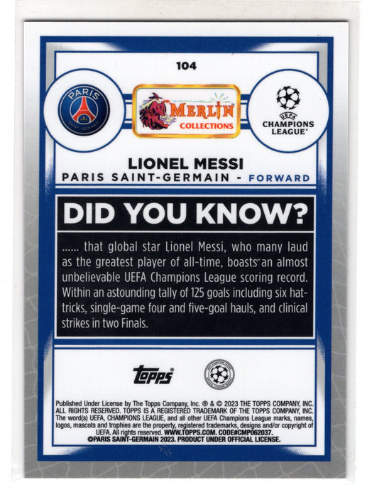 2023 Topps Merlin Lionel Messi #104 Logofractor