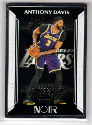 2020 Panini Noir Anthony Davis #213 Metal Frame Statement Edition /25