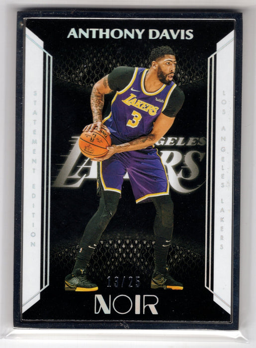 2020 Panini Noir Anthony Davis #213 Metal Frame Statement Edition /25