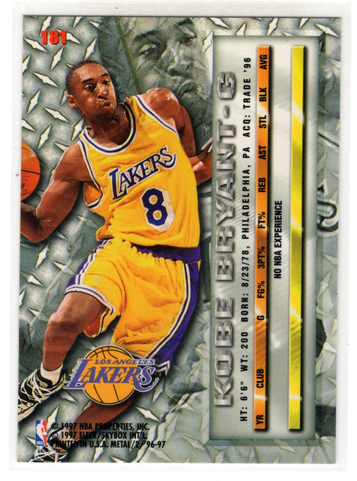 1997 Fleer Metal Kobe Bryant #181 RC Rookie