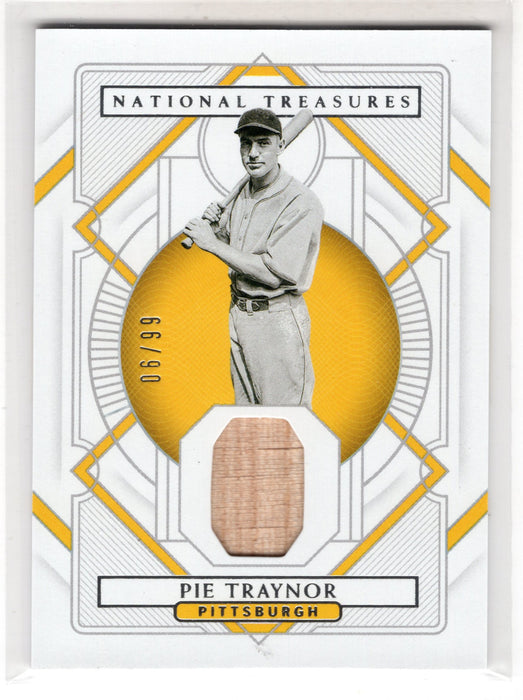 2021 Panini National Treasures Pie Traynor #16 GU Game Used Relic /99