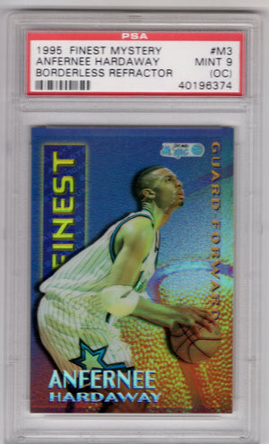1995 Finest Mystery Anfernee Hardaway #M3 Borderless Refractor PSA 9