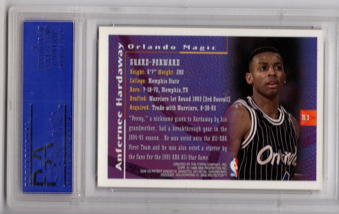 1995 Finest Mystery Anfernee Hardaway #M3 Borderless Refractor PSA 9
