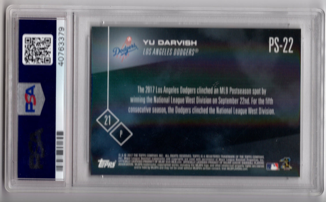2017 Topps Now Yu Darvish #PS-22 Postseason PSA 10