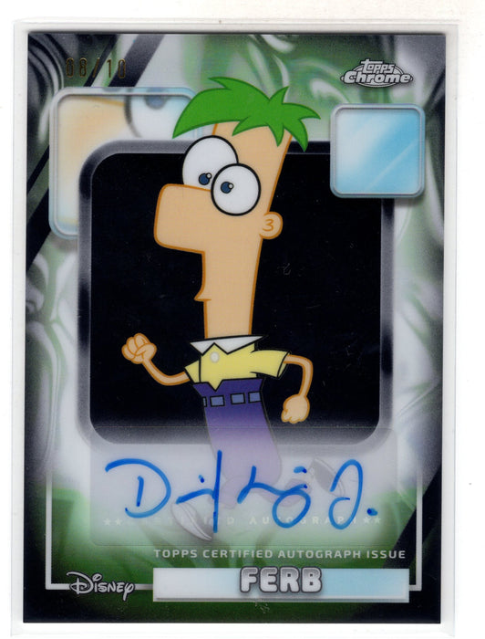 2026 Topps Chrome Disney Ferb Voiced David Errigo Jr. #AA-DE True Black Auto /10