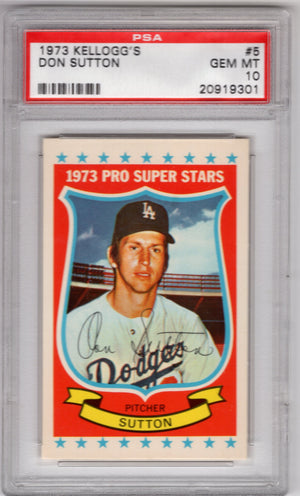 1973 Kellogg's Don Sutton #5 PSA 10