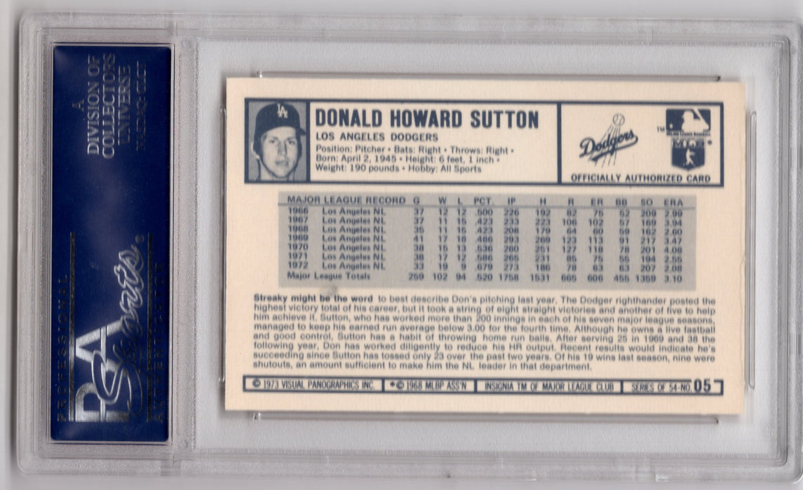 1973 Kellogg's Don Sutton #5 PSA 10