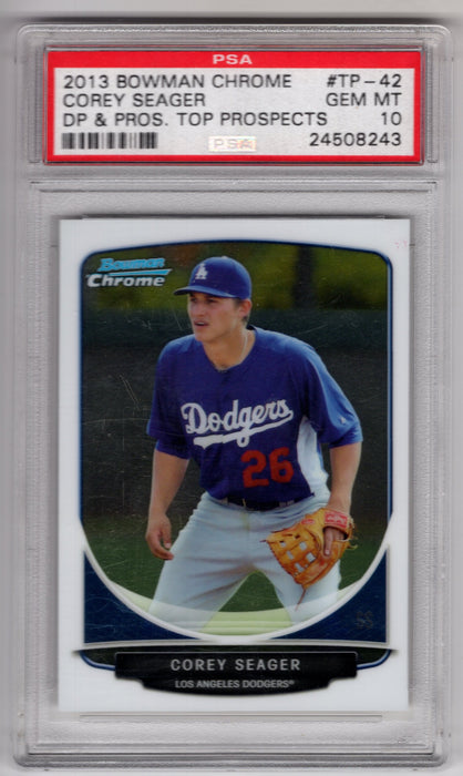 2013 Bowman Chrome Corey Seager #TP-42 DP & Pros Top Prospects PSA 10