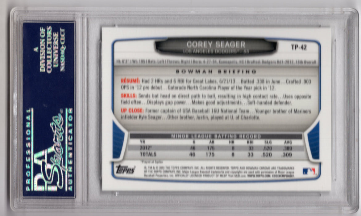 2013 Bowman Chrome Corey Seager #TP-42 DP & Pros Top Prospects PSA 10