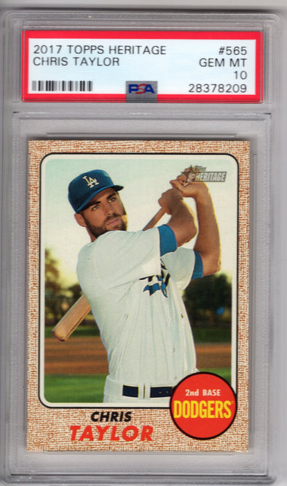 2017 Topps Heritage Chris Taylor #565 PSA 10