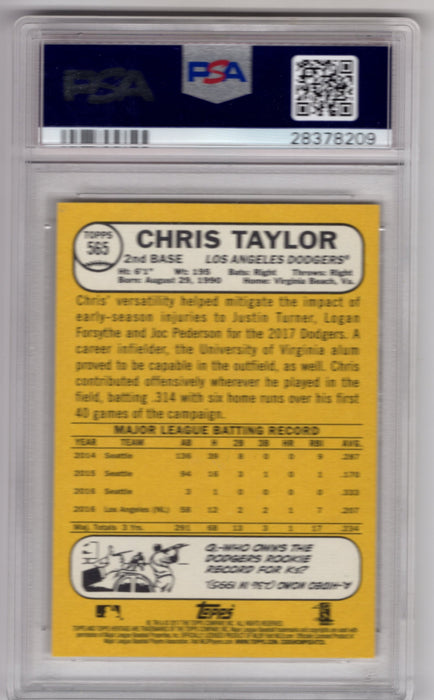 2017 Topps Heritage Chris Taylor #565 PSA 10