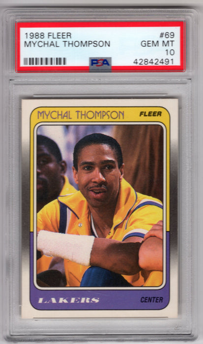 1988 Fleer Mychal Thompson #69