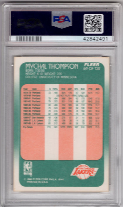 1988 Fleer Mychal Thompson #69