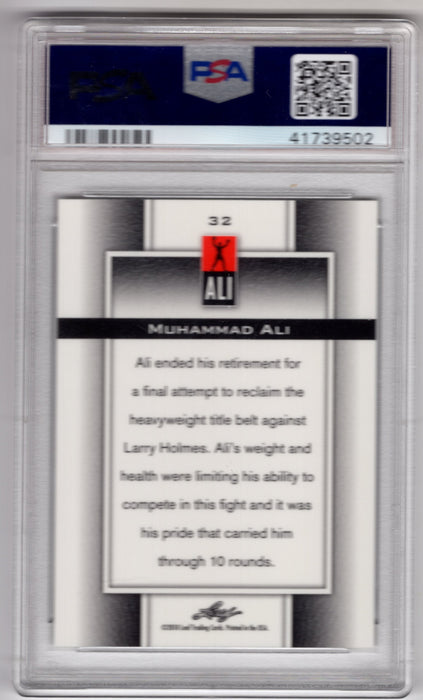 2011 Leaf Metal Ali Muhammad Ali #32 Silver Prismatic /125 PSA 10