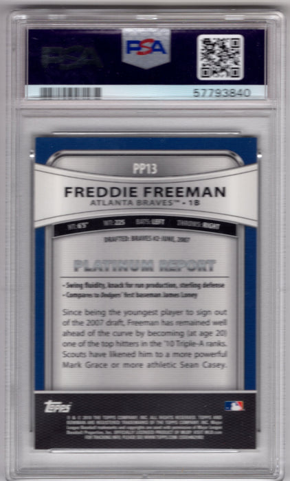 2010 Bowman Platinum Freddie Freeman #PP13 Prospects PSA 10