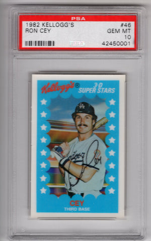 1982 Kellogg's Ron Cey #46 PSA 10
