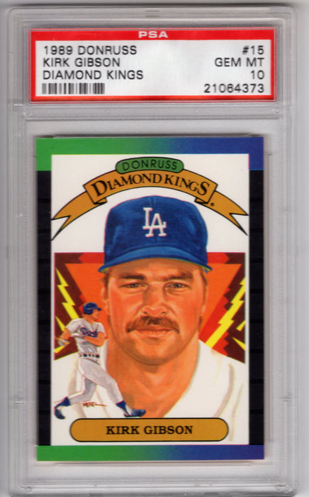 1989 Donruss Kirk Gibson #15 Diamond Kings PSA 10