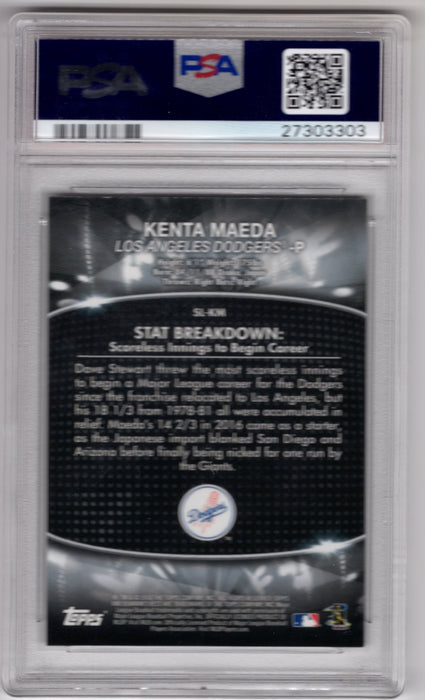 2016 Bowman's Best Kenta Maeda #SL-KM Stat Lines RC Rookie PSA 10