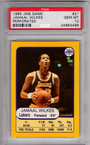 1985 JMS Game Jamaal Wilkes #21 Perforated PSA 10