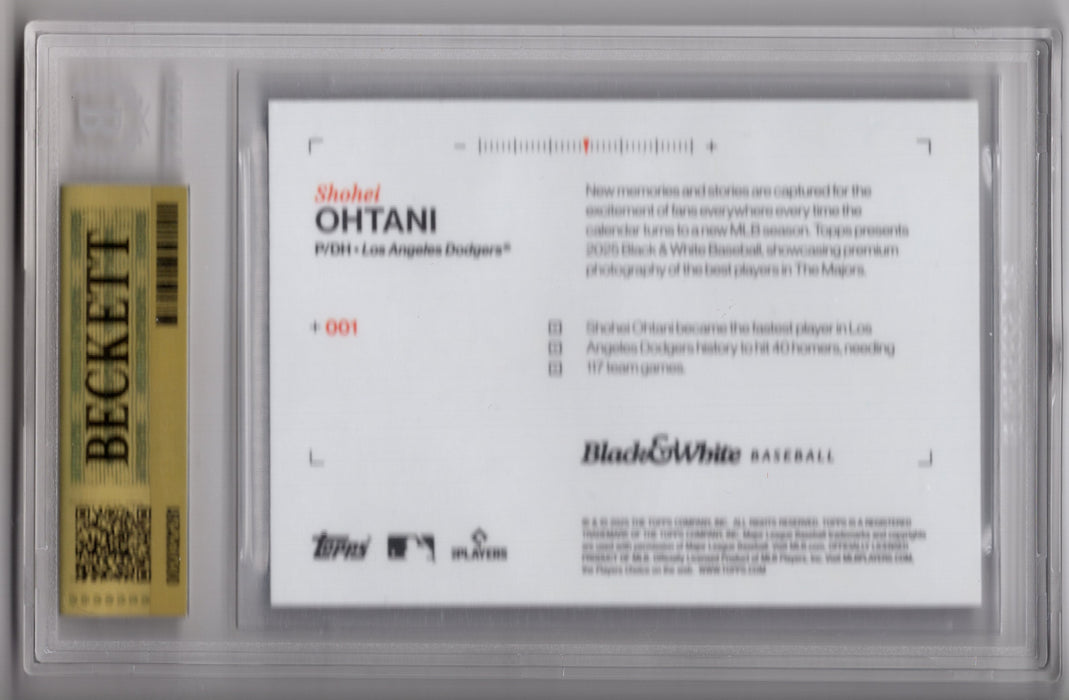 2025 Topps Black & White Shohei Ohtani #1