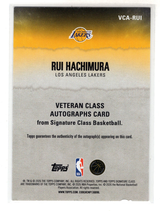 2026 Topps Signature Class Rui Hachimura #VCA-RUI Auto /50