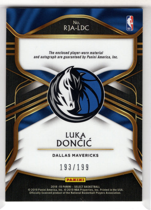 2018 Panini Select Luka Doncic #RJA-LDC RC Rookie Patch Auto /199