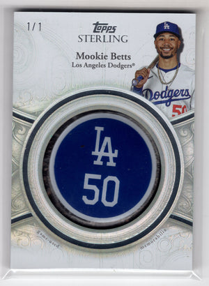 2025 Topps Sterling Mookie Betts #TSBK-MB Sterling Bat Knob Relic GU 1/1