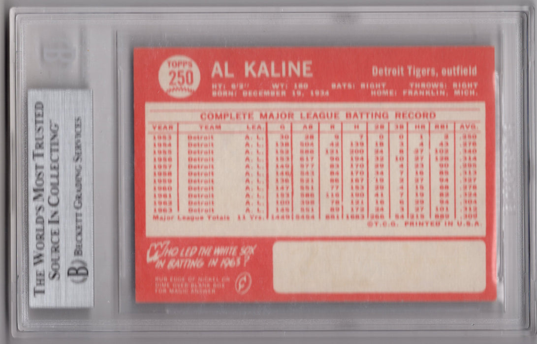 1964 Topps Al Kaline #250 BGS 8