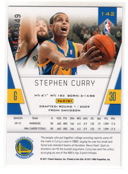 Panini Totally Certified Stephen Curry #142