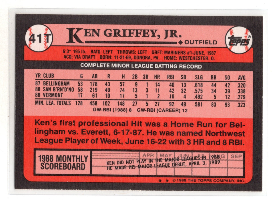 1989 Topps Traded Ken Griffey Jr. #41T