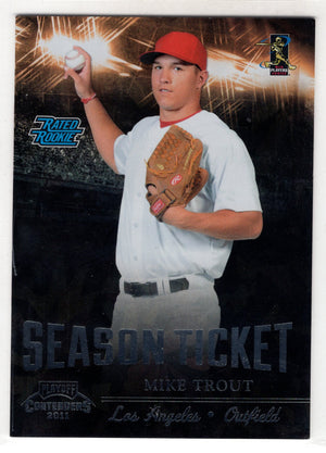 2011 Panini Contenders Mike Trout #17 Season Ticket Rated Rookie RC /299