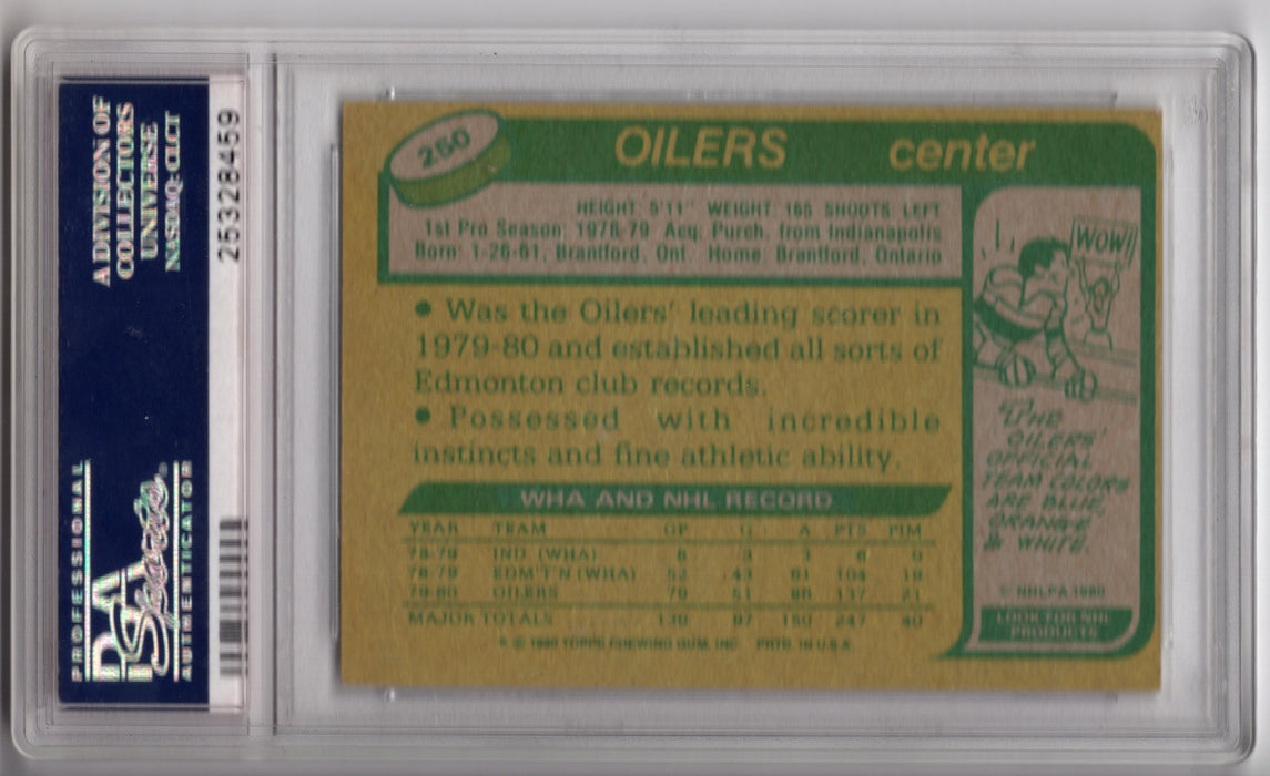 1980 Topps Wayne Gretzky #250 PSA 7 Auto 9 PSA/DNA Cert