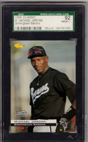 1994 Classic Michael Jordan #1 Birmingham Barons SGC 92 9