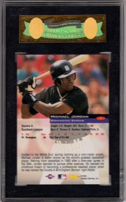 1994 Classic Michael Jordan #1 Birmingham Barons SGC 92 9