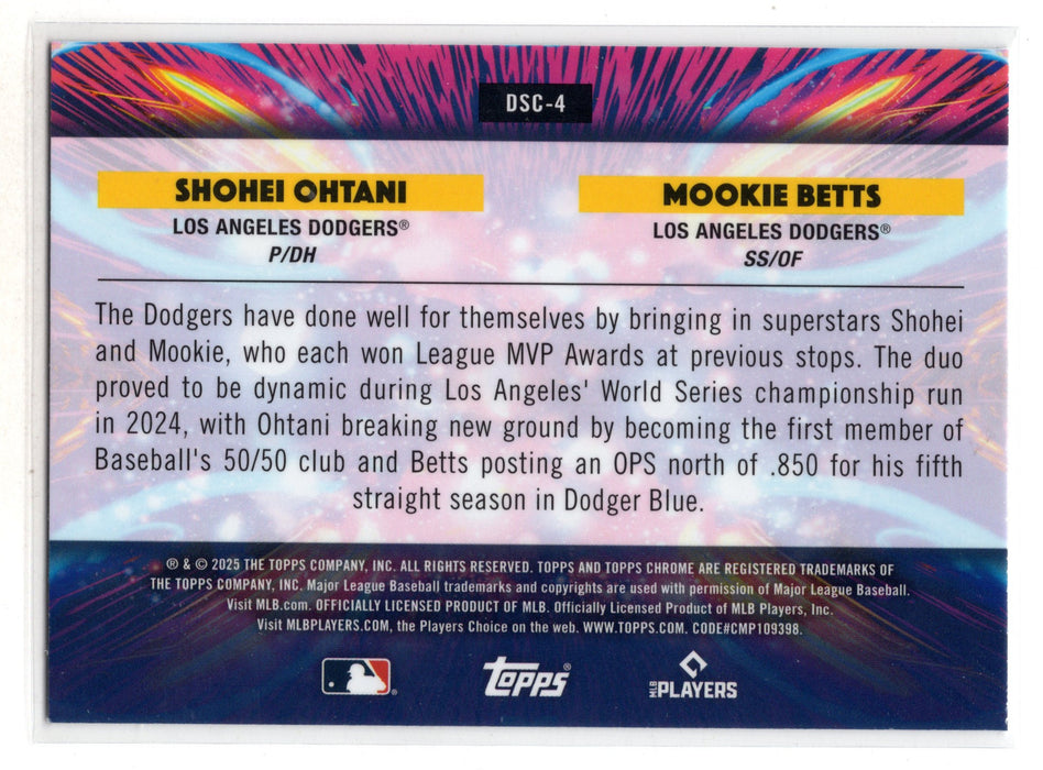 2025 Topps Cosmic Chrome Mookie Betts Shohei Ohtani #DSC-4 Star Clusters