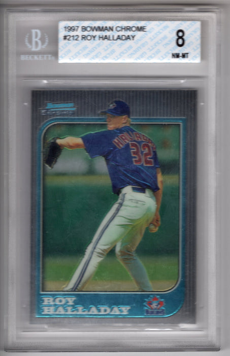 1997 Bowman Chrome Roy Halladay #212 BGS 8