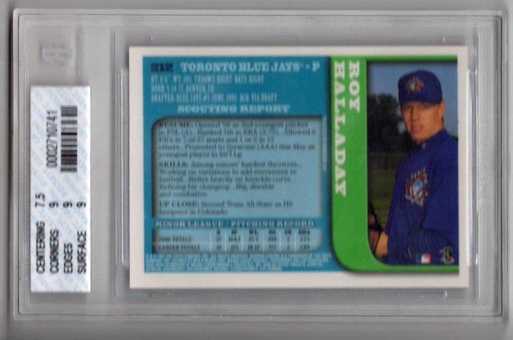 1997 Bowman Chrome Roy Halladay #212 BGS 8