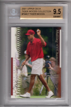 2001 Upper Deck Tiger Woods Collection #TWC7 Making a Champion BGS 9.5