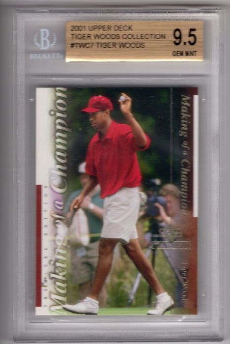 2001 Upper Deck Tiger Woods Collection #TWC7 Making a Champion BGS 9.5